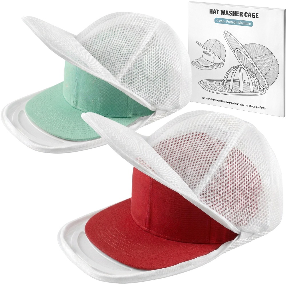 Baseball Cap Fitted - 2/4 Pack Hat Washer Cage for