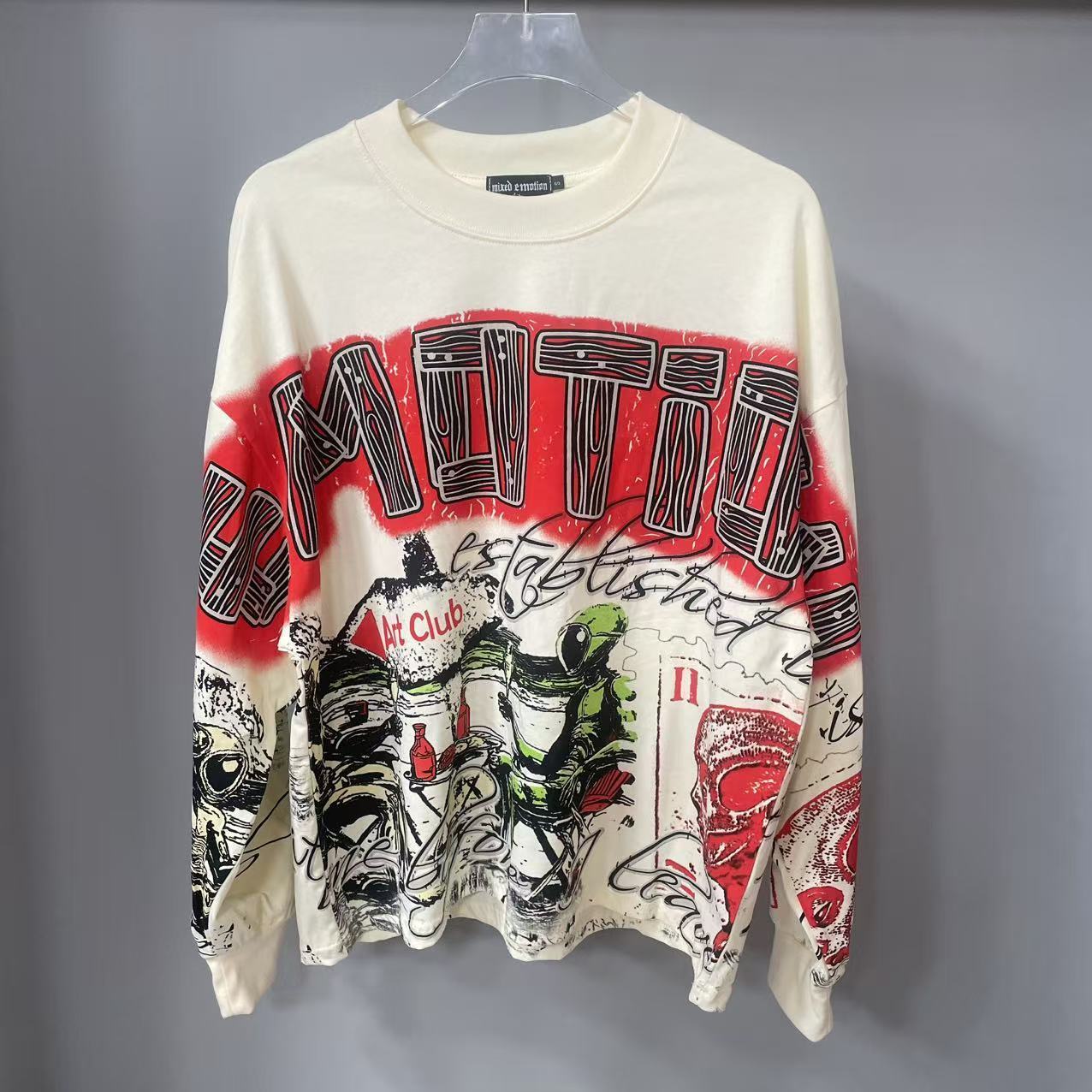 Street Fashion Designer - High Quality Designer MIXED-EMOTION Long sleeved