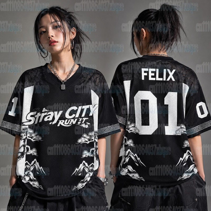 Street Fashion Kpop - Stray City Felix 01 V Neck