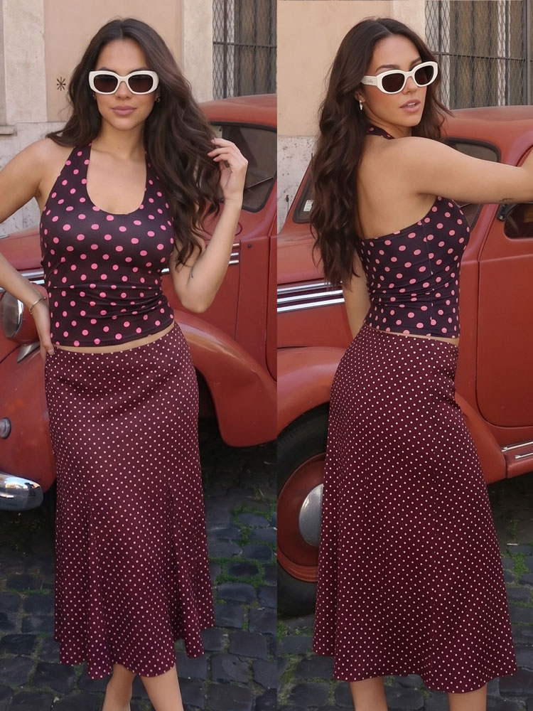 Street Fashion Vest - HH Fashion Retro Women Polka Dot