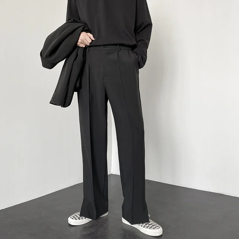 Street Fashion In Korea - Korean Fashion Men Straight Baggy Suit