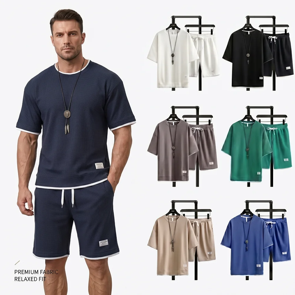 Summer Men's Waffle Knit Track - Street Summer Fashion recension och pris