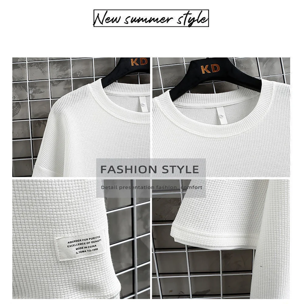 Summer Men's Waffle Knit Track - Street Summer Fashion recension och pris