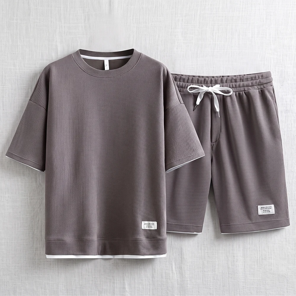 Summer Men's Waffle Knit Track - Street Summer Fashion recension och pris