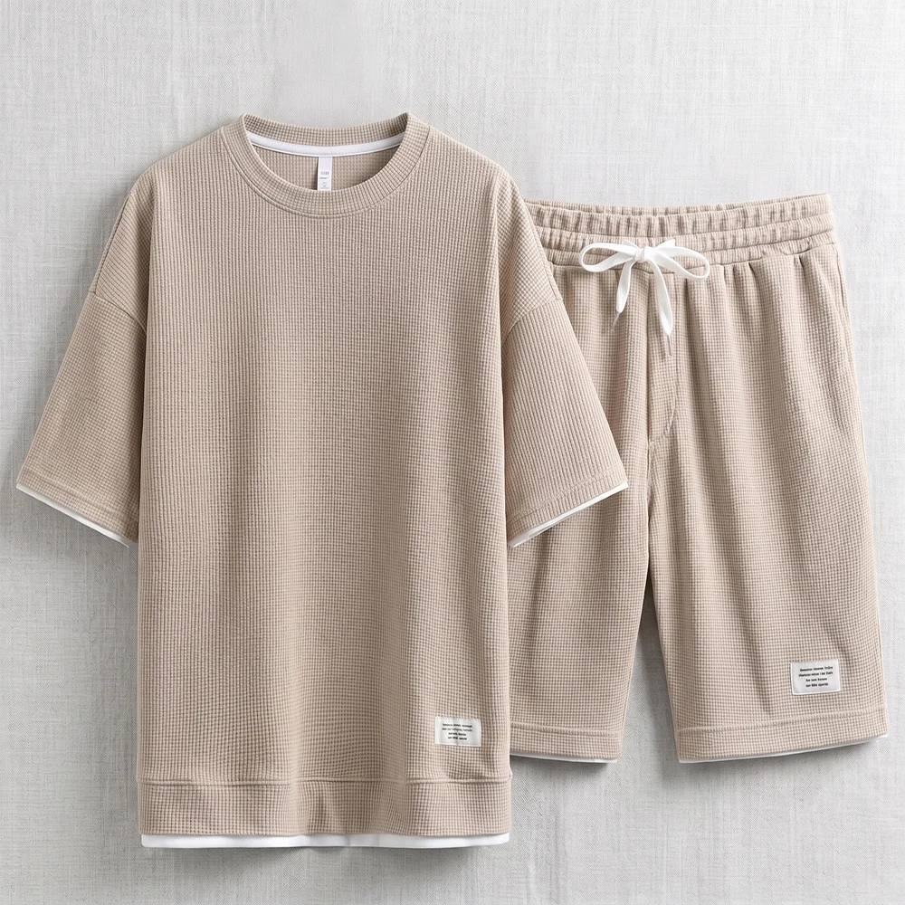 Summer Men's Waffle Knit Track - Street Summer Fashion recension och pris