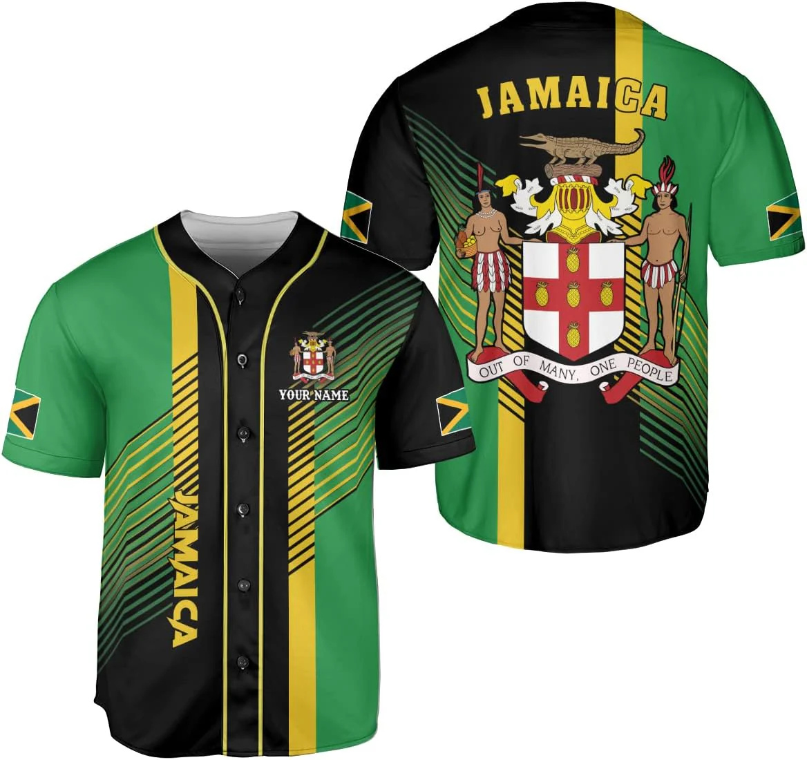 Personalized Name Jamaica Desi - Street Fashion Jersey recension och pris
