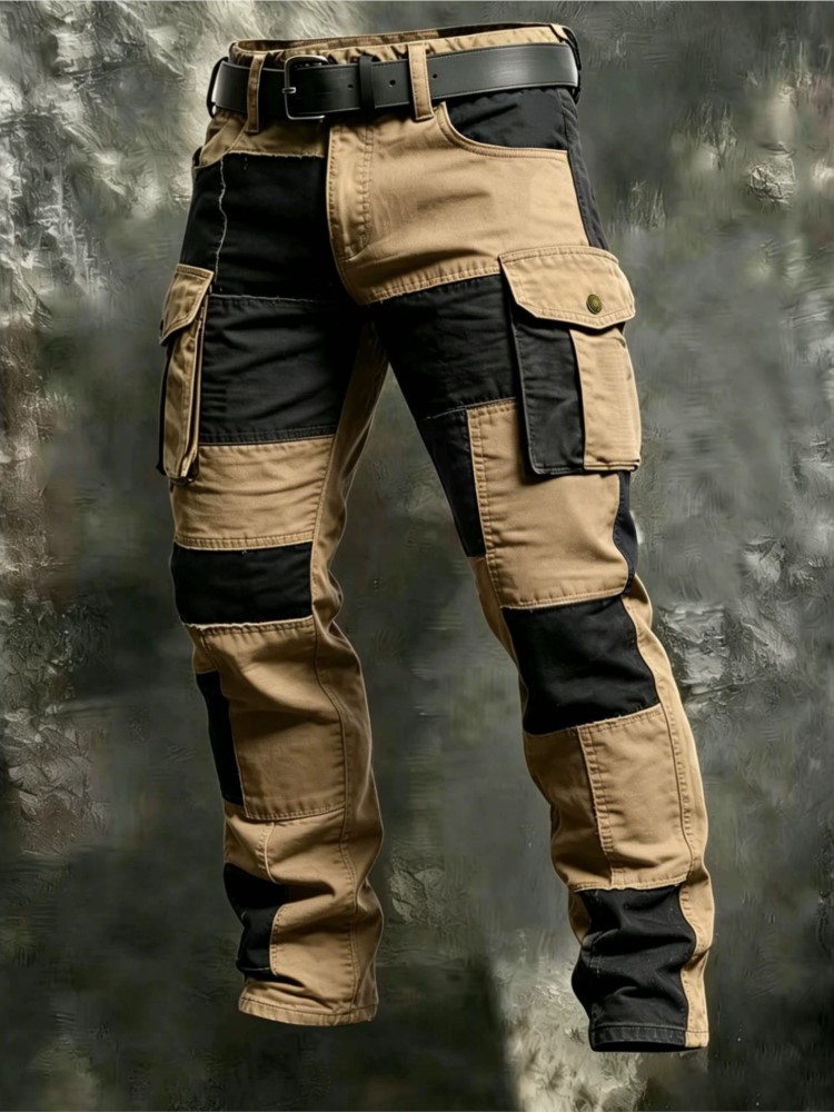Cotton Men Cargo Pants Khaki C - Street Fashion Art recension och pris