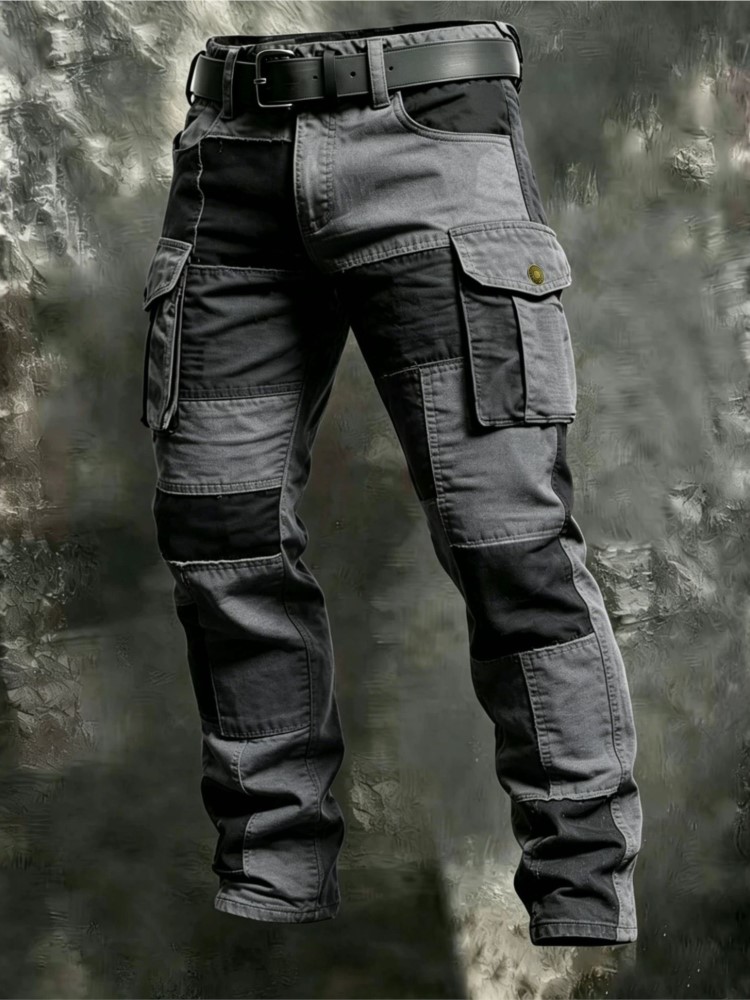 Cotton Men Cargo Pants Khaki C - Street Fashion Art recension och pris