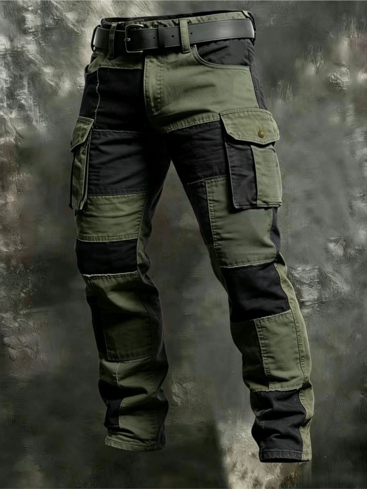 Cotton Men Cargo Pants Khaki C - Street Fashion Art recension och pris