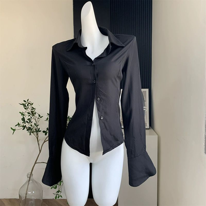 Gidyq Women Black Bandage Shir - Street Fashion In Korea recension och pris
