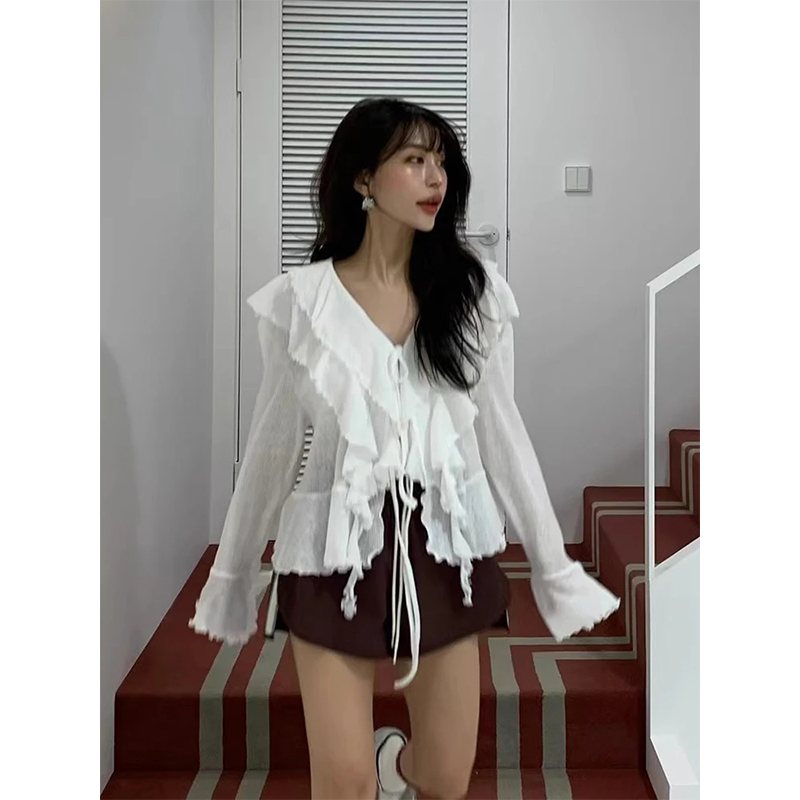 MEXZT Cropped White Shirts Wom - Street Fashion In Korea recension och pris