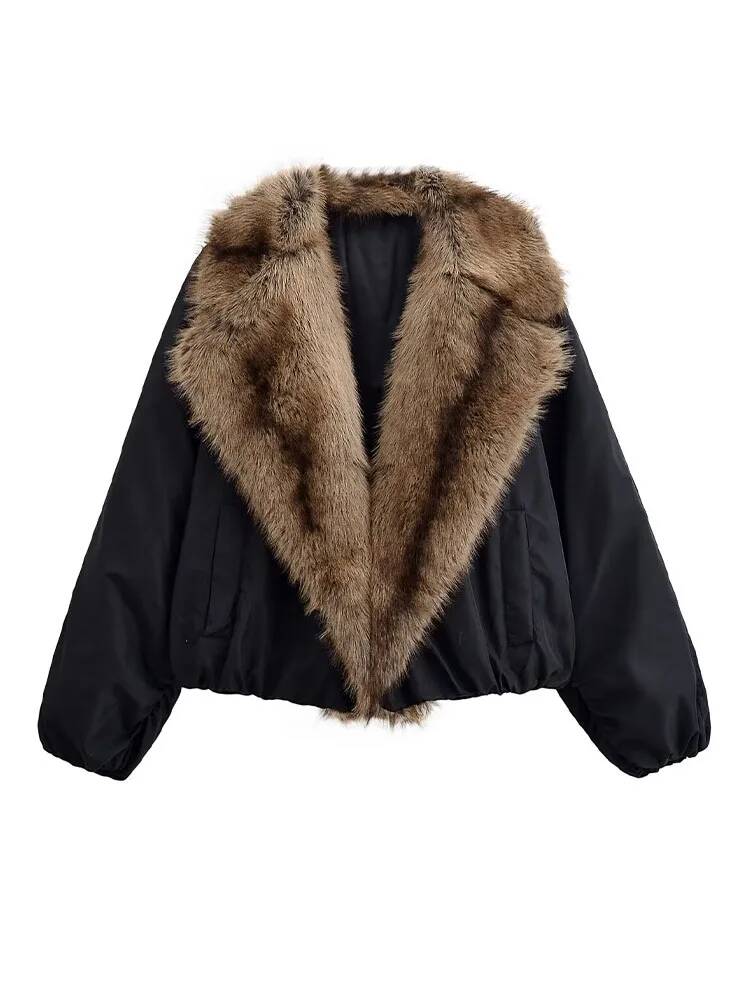 Women Fashion Faux Fur Collare - Street Fashion Taiwan recension och pris