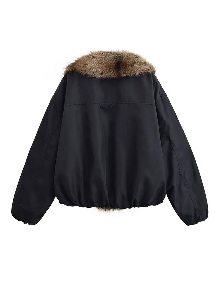Women Fashion Faux Fur Collare - Street Fashion Taiwan recension och pris