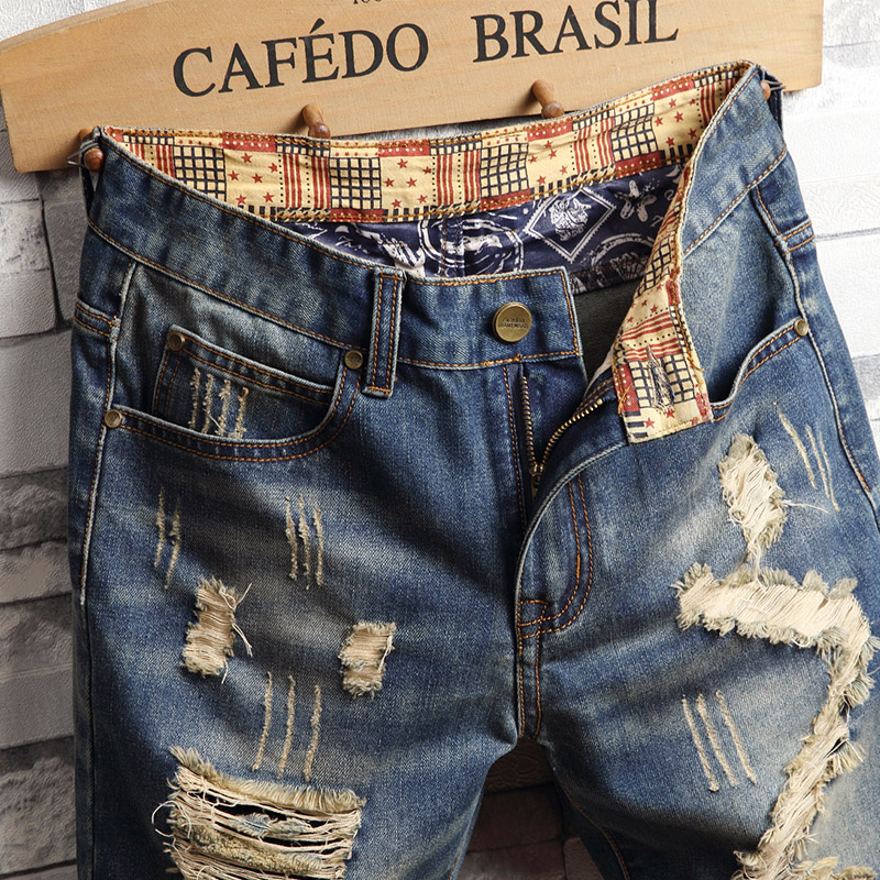 Ripped Hip-hop Denim Shorts Me - Street Fashion Art recension och pris