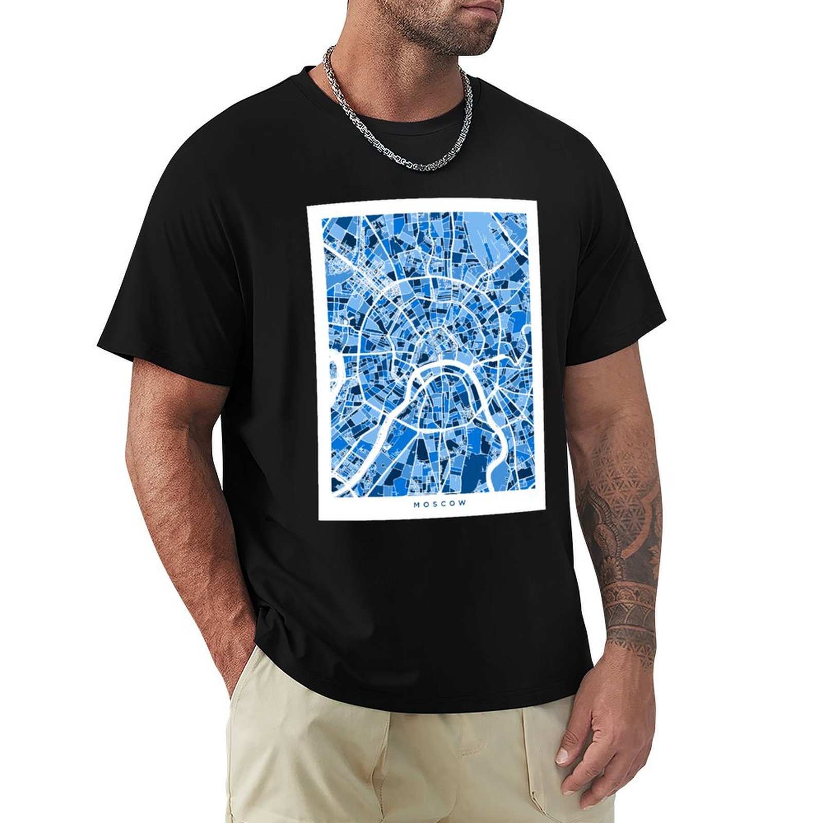 Moscow City Street Map T-Shirt - Street Fashion Moscow recension och pris
