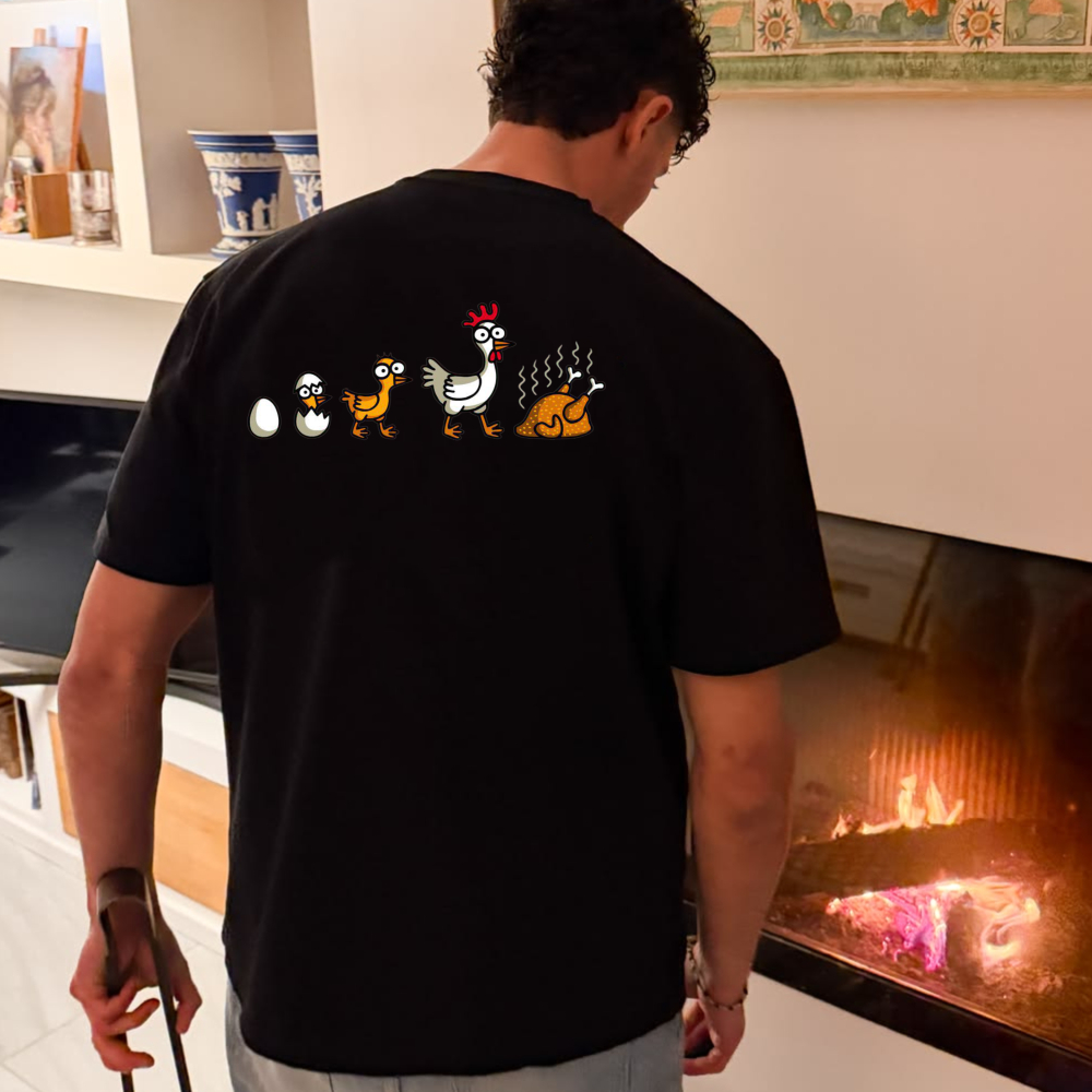 Funny Men's Tshits The Evoluti - Street Fashion History recension och pris