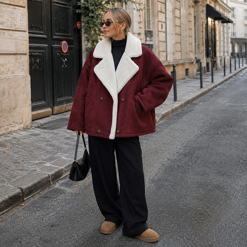 Fashion Women Thick Coat Turn- - Street Fashion Winter 2026 recension och pris