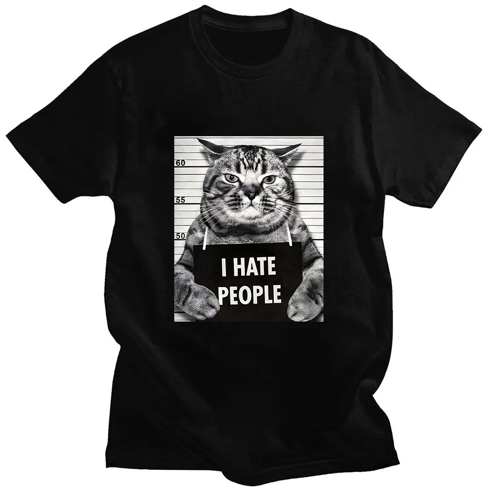 Asian sizeI Meow Print T-shirt - Street Fashion Asian Men recension och pris