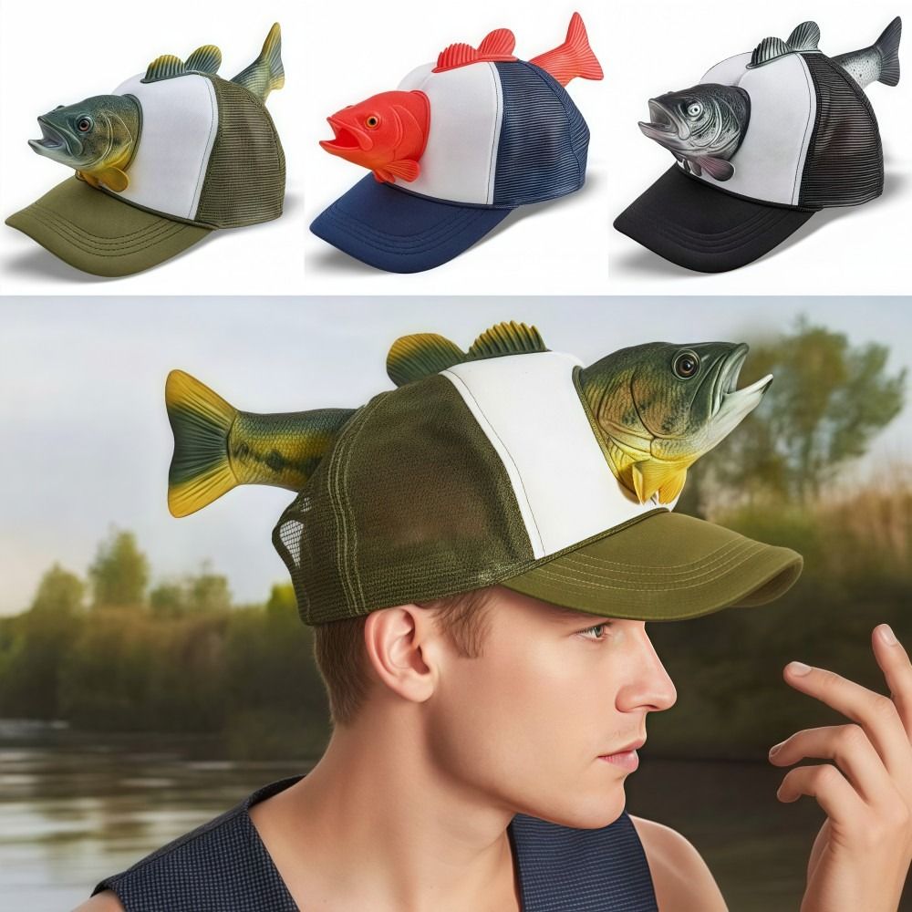 Funny 3D Fish Animal Trucker H - Baseball Cap Fitted recension och pris