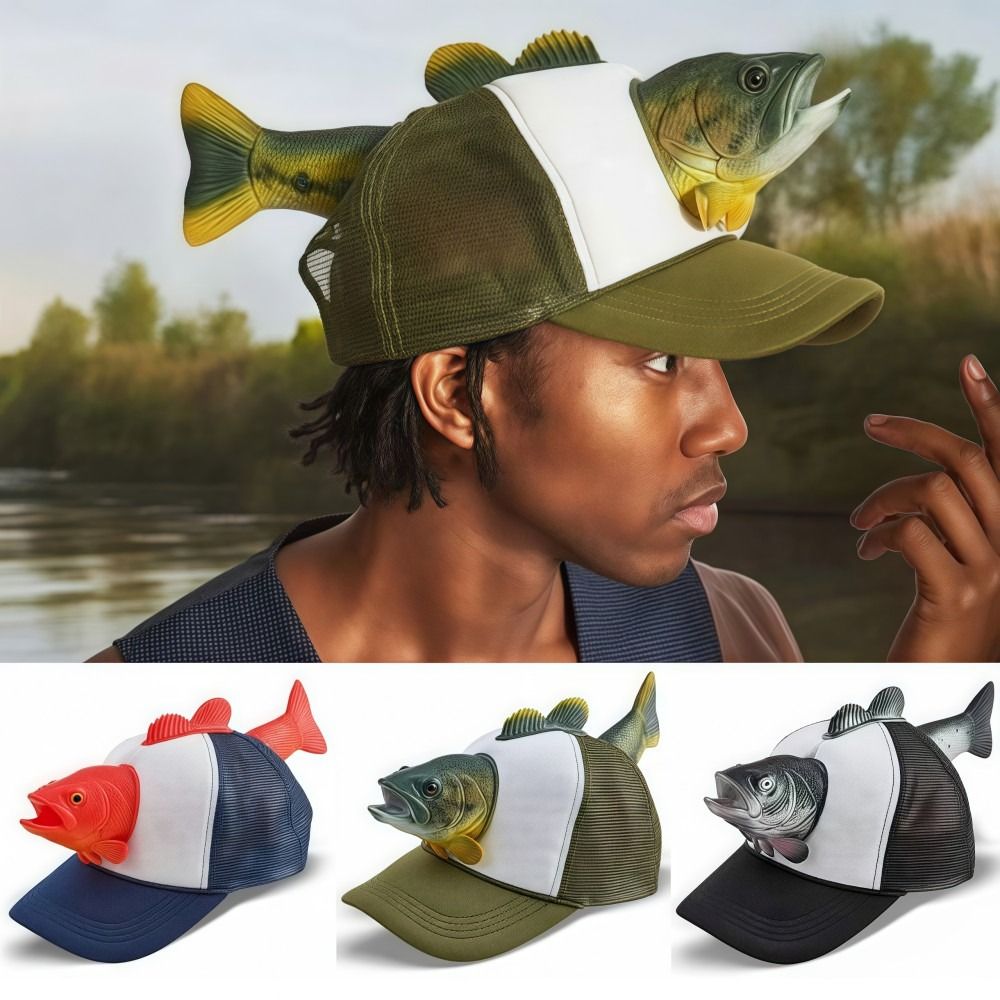 Funny 3D Fish Animal Trucker H - Baseball Cap Fitted recension och pris