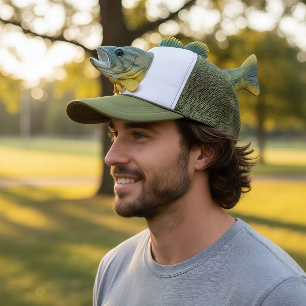 Funny 3D Fish Animal Trucker H - Baseball Cap Fitted recension och pris
