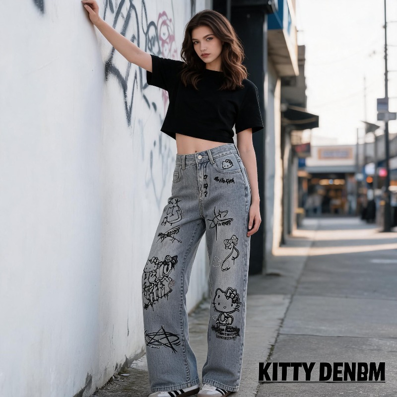 Cute Keiokitty Rhinestone Graf - Street Fashion Of Japan recension och pris
