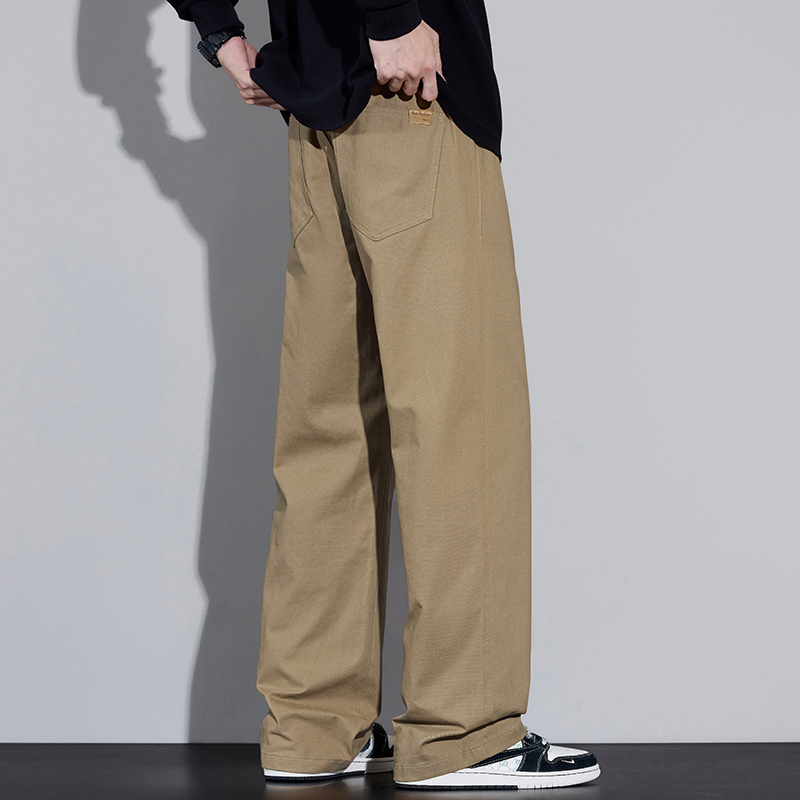 100% Cotton Men's Baggy Wide-l - Street Fashion In Korea recension och pris