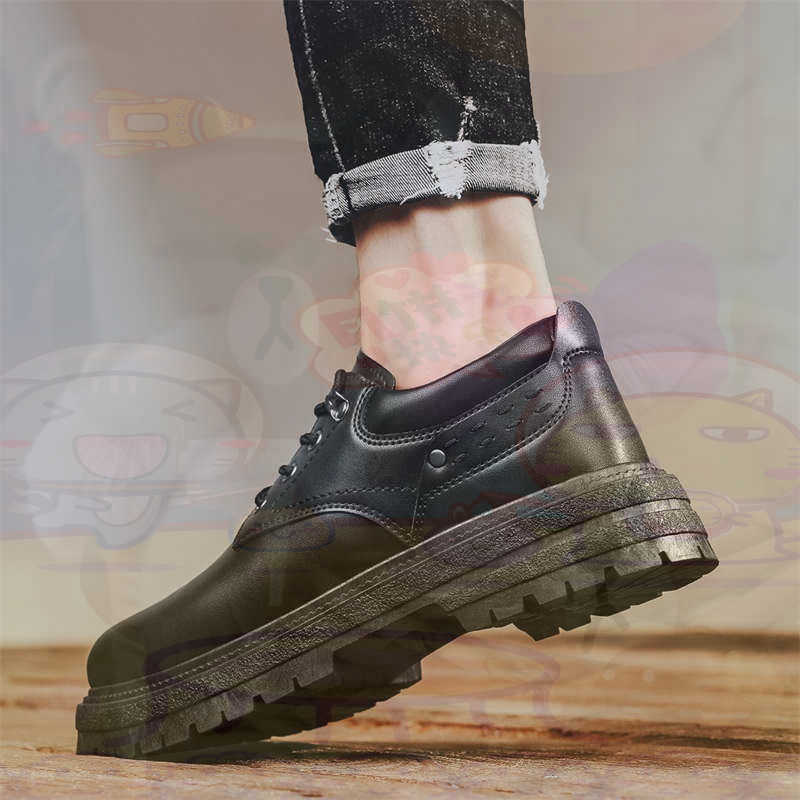 Dark Natural Leather Fashion T - Street Fashion Asian Men recension och pris