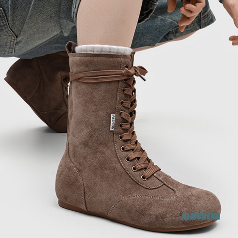 Men's Suede Mid-Calf Lace-Up B - Street Fashion Winter 2026 recension och pris