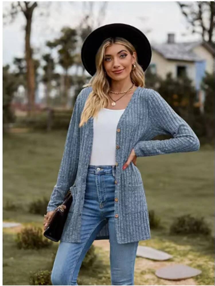 Button Solid Color Long Sleeve - Street Fashion Taiwan recension och pris