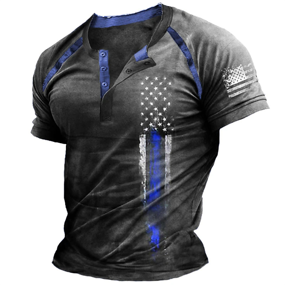 Funny 3D American Flag Print M - Street Summer Fashion recension och pris
