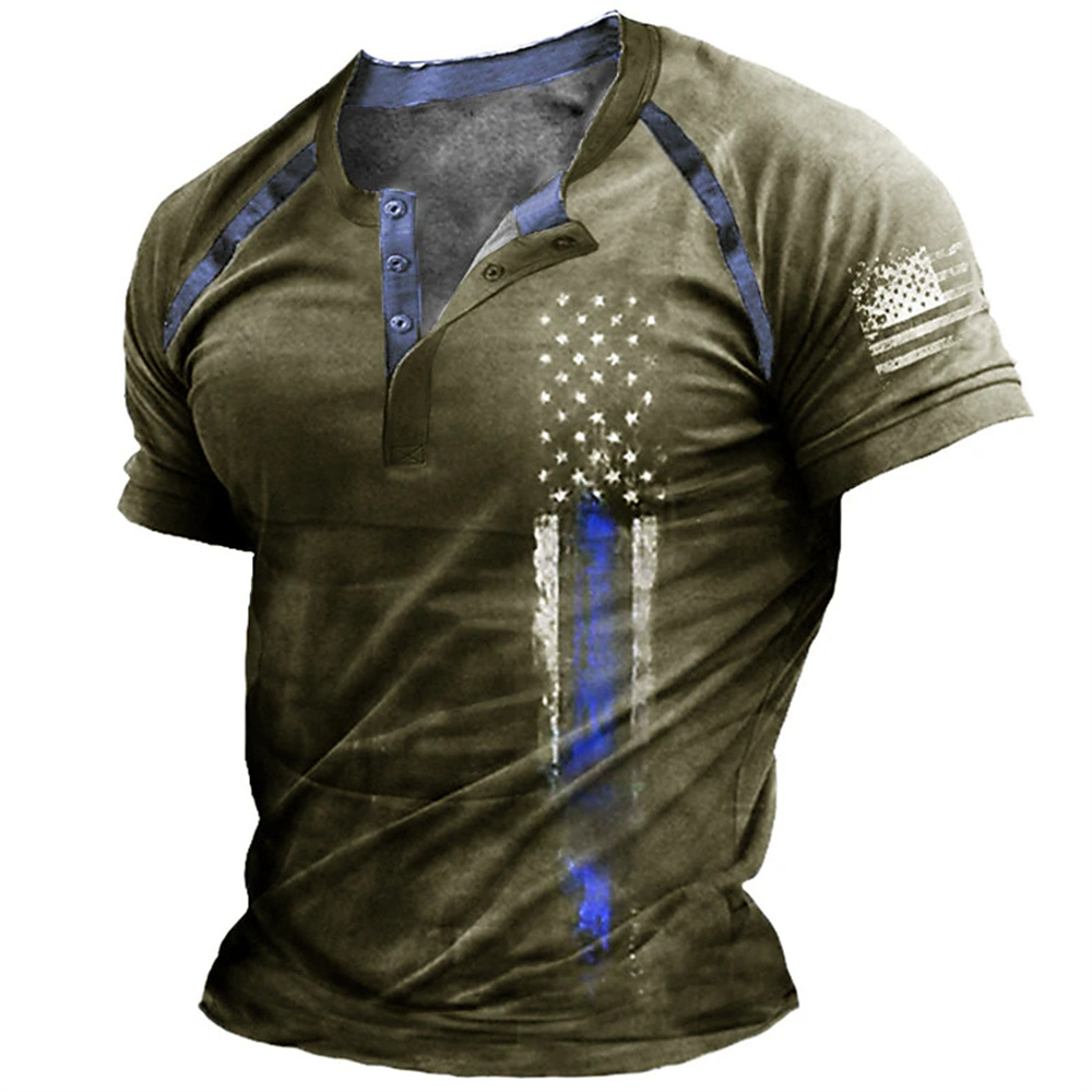 Funny 3D American Flag Print M - Street Summer Fashion recension och pris