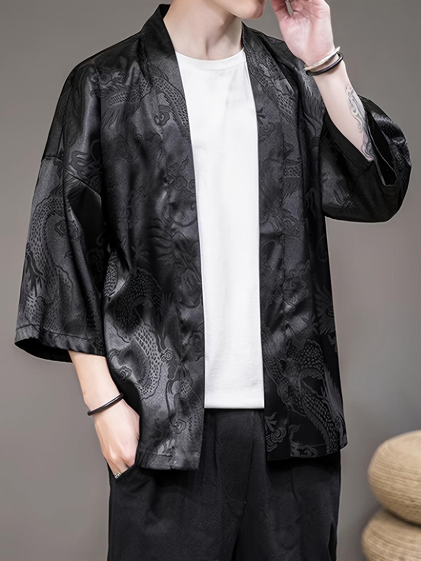 2026 Summer Men's Kimono 3D Pr - Street Fashion Designer recension och pris