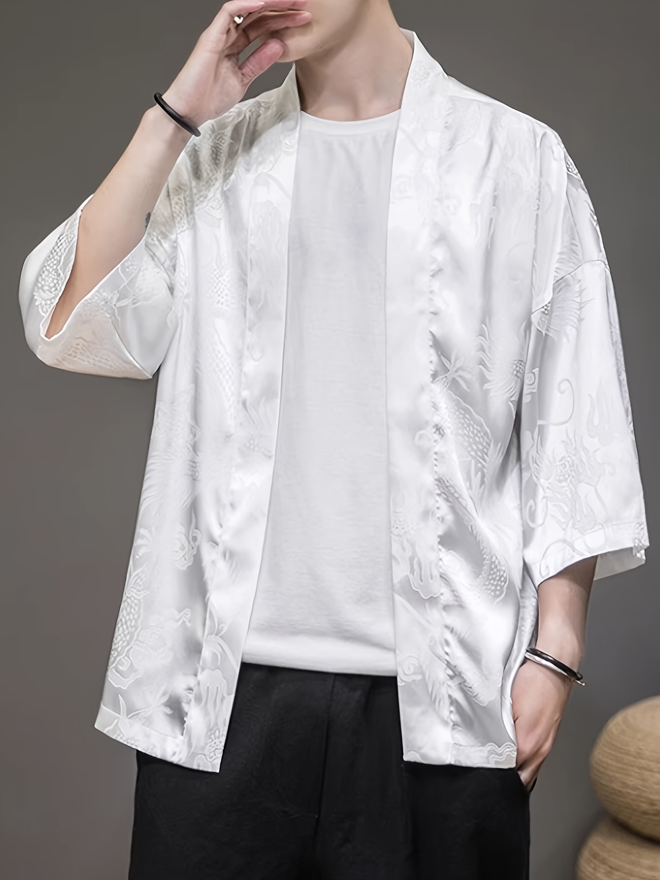 2026 Summer Men's Kimono 3D Pr - Street Fashion Designer recension och pris
