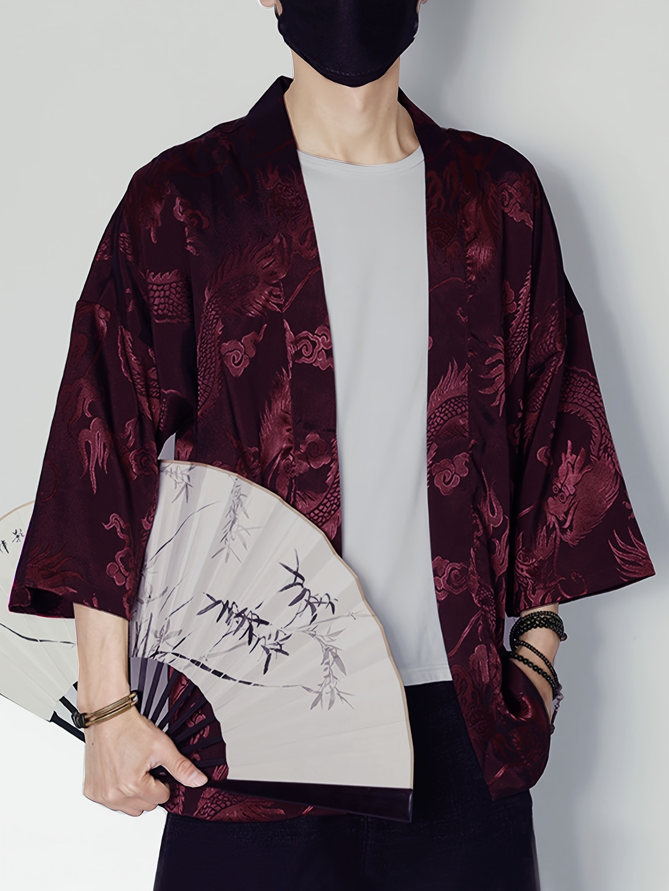 2026 Summer Men's Kimono 3D Pr - Street Fashion Designer recension och pris
