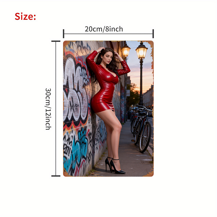 2D Flat Metal Sign - Fashion S - Street Fashion Art recension och pris