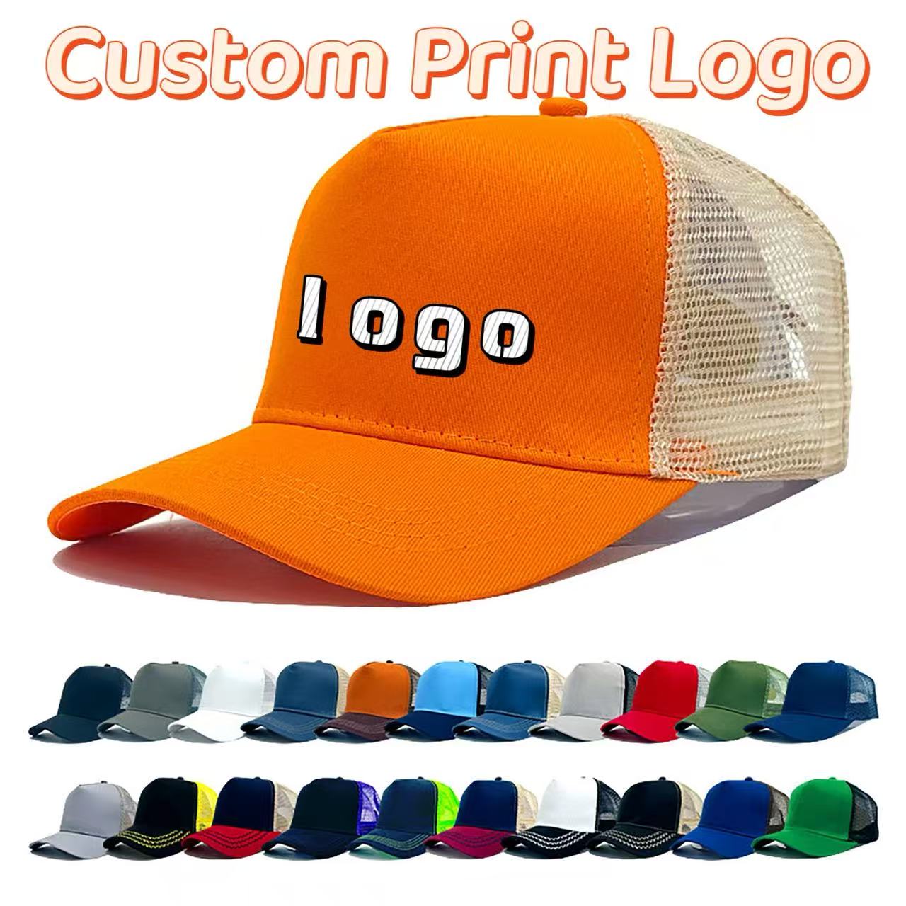 Customized Printed Logo Solid  - Baseball Cap Fitted recension och pris