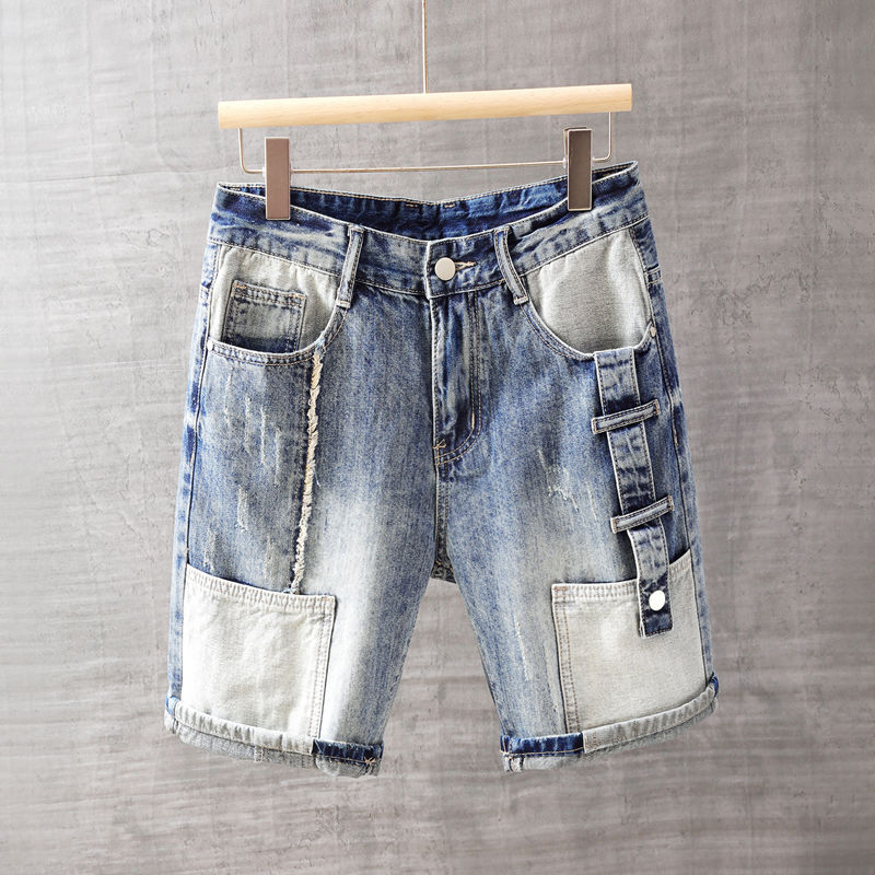 Men's Short Jeans Pants with P - Street Fashion In Korea recension och pris