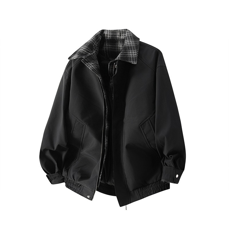 2026 Autumn New Plaid Splicing - Street Fashion Of Japan recension och pris
