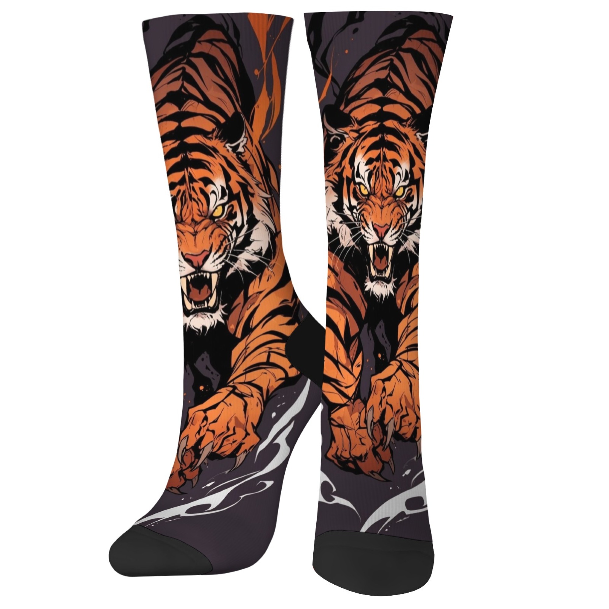 Unisex Fierce Tiger Print Asia - Street Fashion Asian Men recension och pris