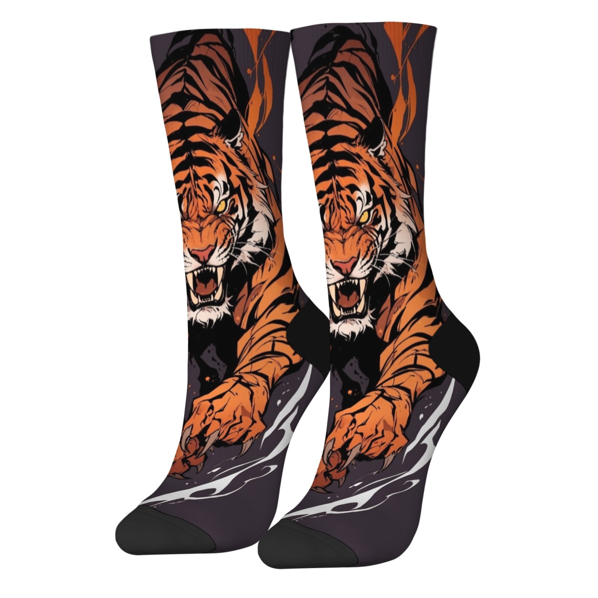 Unisex Fierce Tiger Print Asia - Street Fashion Asian Men recension och pris