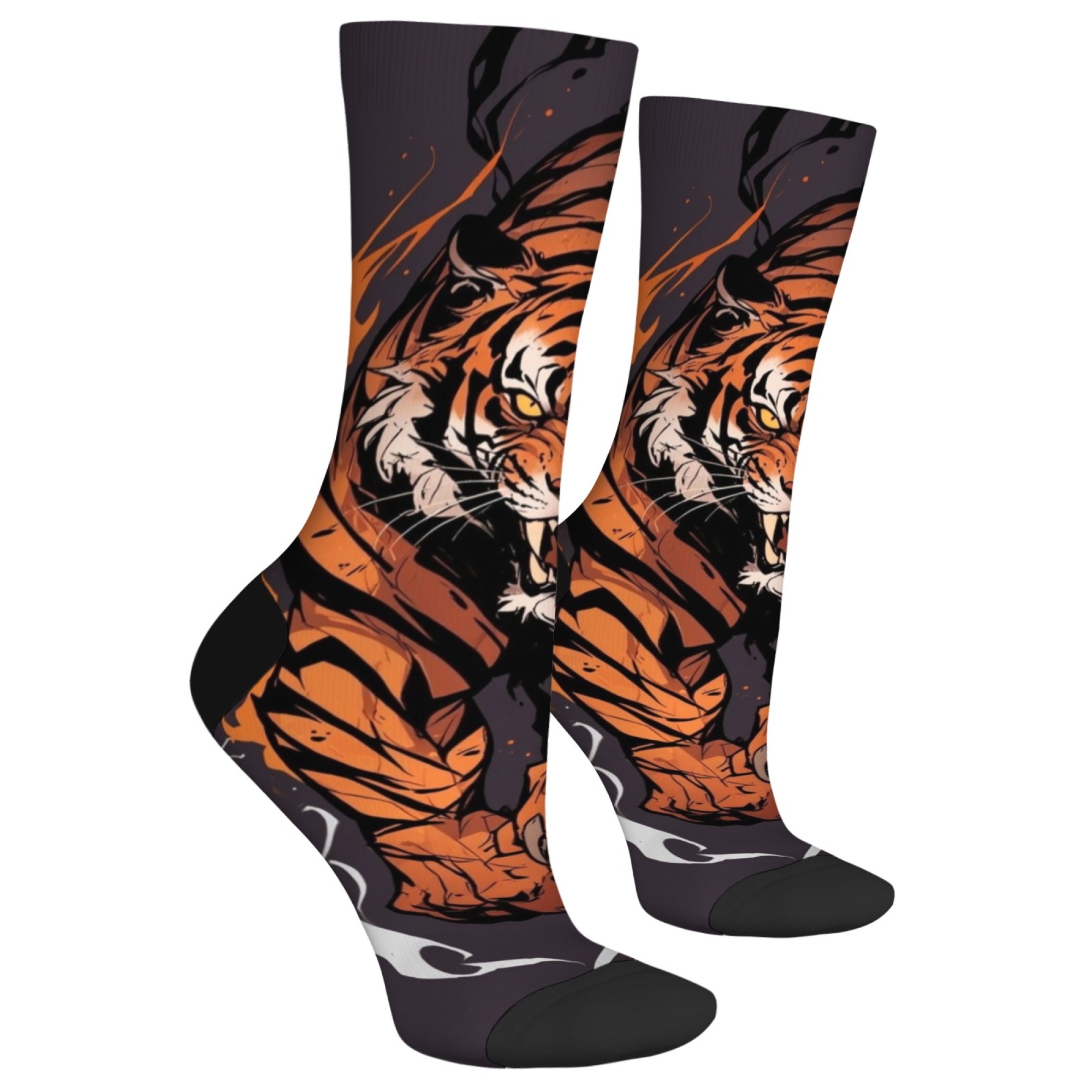 Unisex Fierce Tiger Print Asia - Street Fashion Asian Men recension och pris