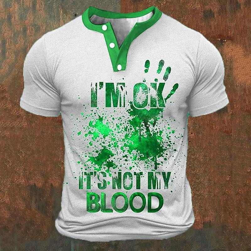 Funny 3D Letter Print Men's He - Street Summer Fashion recension och pris
