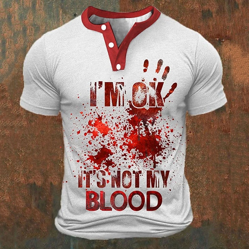 Funny 3D Letter Print Men's He - Street Summer Fashion recension och pris