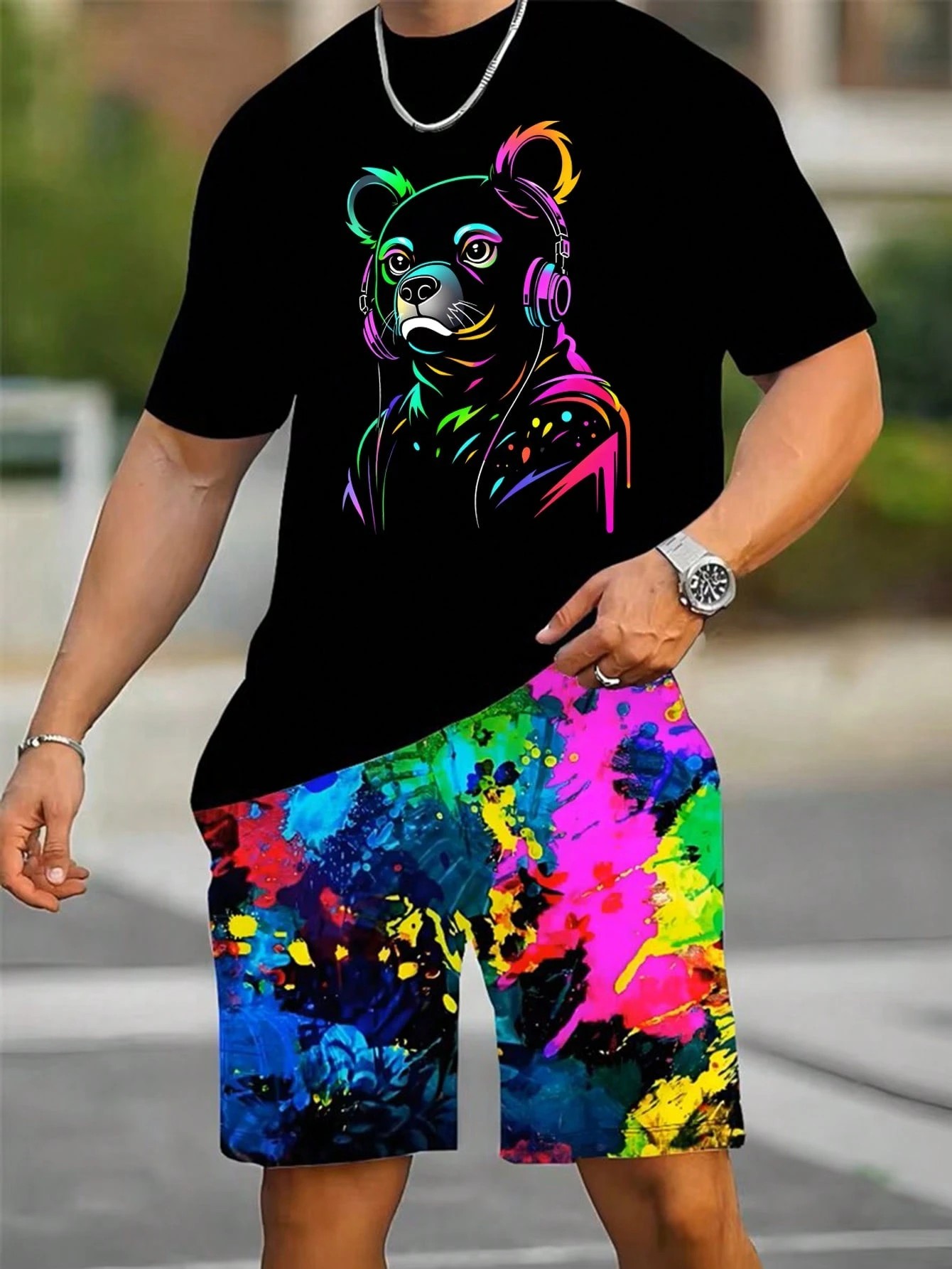 2026 Summer New Men's Short-Sl - Street Summer Fashion recension och pris