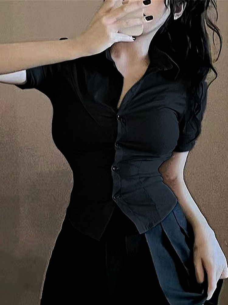 Fashion Woman Blouse Elastic S - Street Fashion In Korea recension och pris