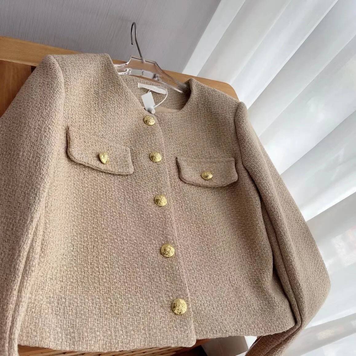 Fashion Fringed Plaid Tweed Ja - Street Fashion Taiwan recension och pris